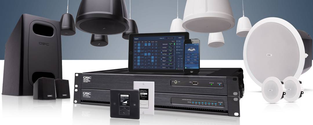 Hero family view of QSC products