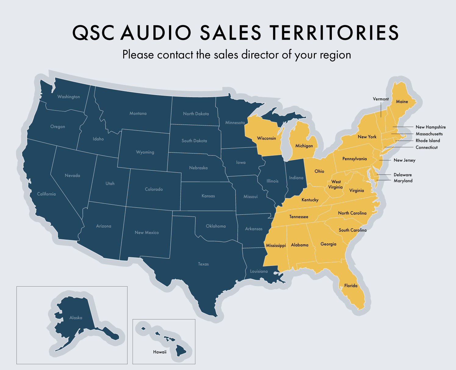 Image of U.S. map with colors indicating different regions
