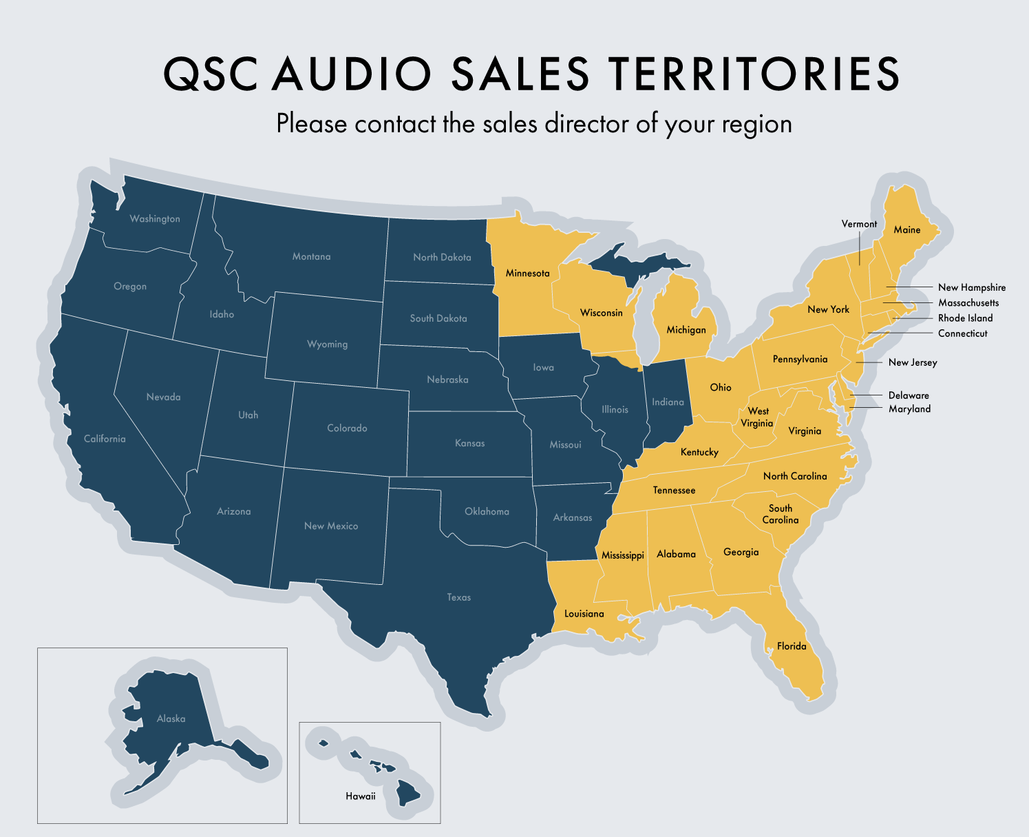 Image of U.S. map with colors indicating different regions