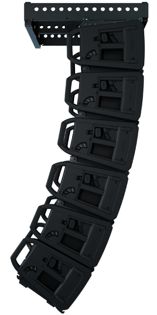 Image of hanging QSC line arrays