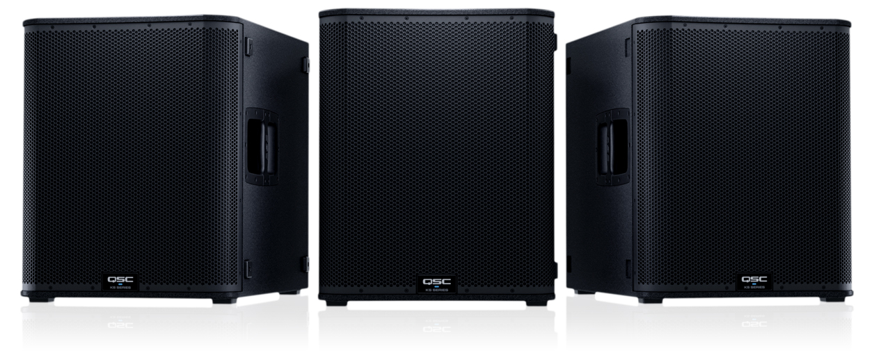 Hero front and angled view of the QSC KS118