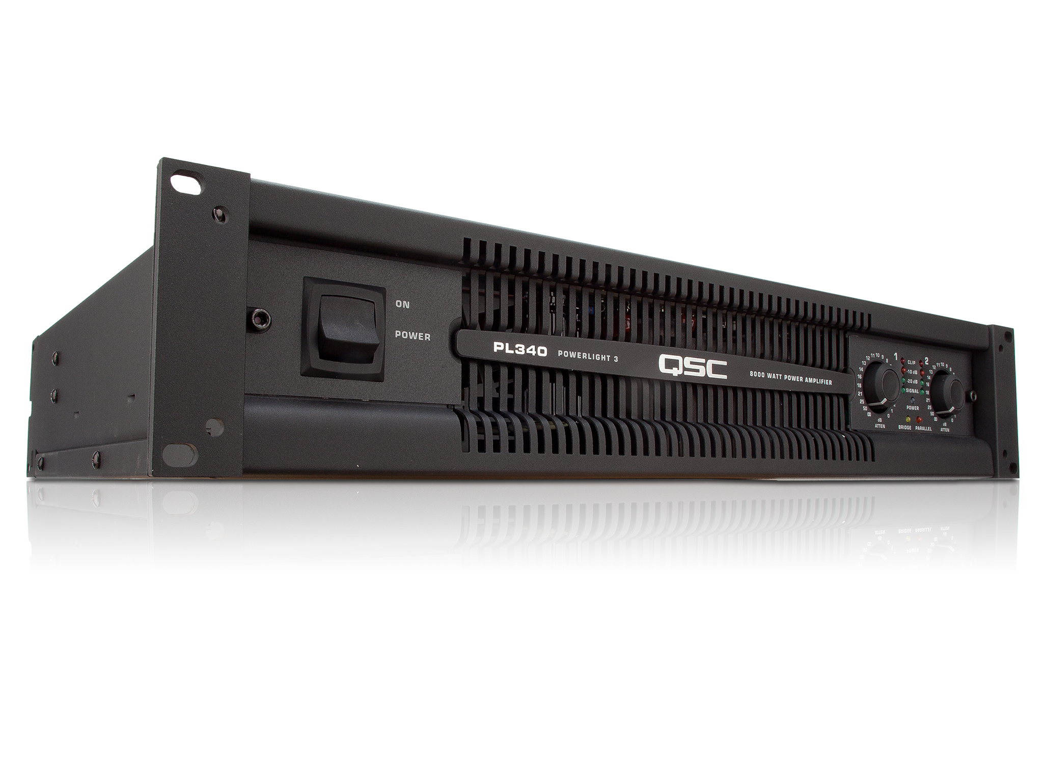 Front Right Angle Image of the PL 340 amplifier