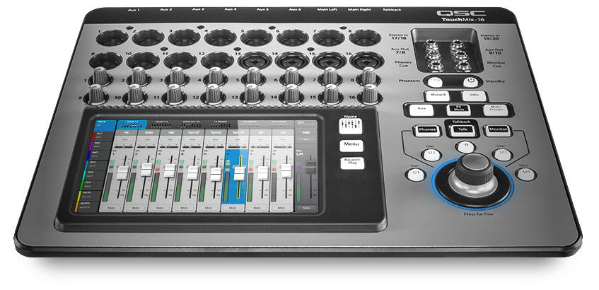Front view of the TouchMix-16
