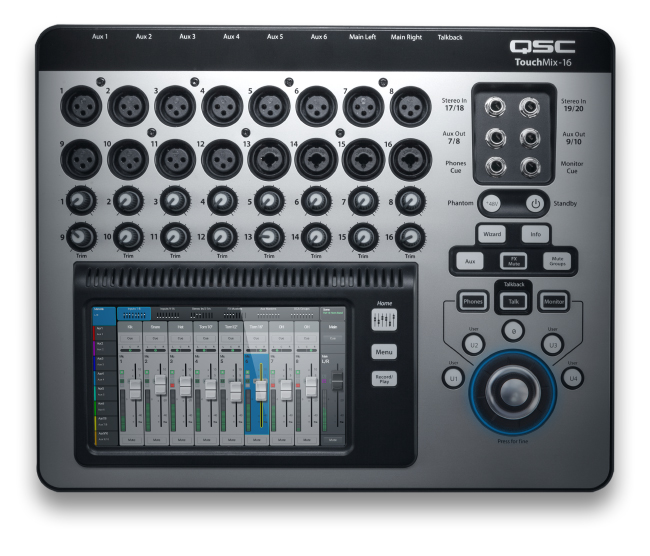 Top view of the TouchMix-16
