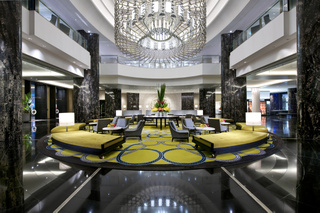 Interior view of Crown Spas complex hall