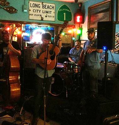 The Lonesome Heroes performing at a gig