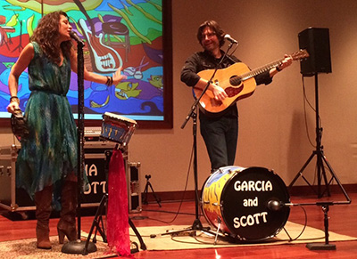 Nashville-Based Touring Duo Preforming on stage