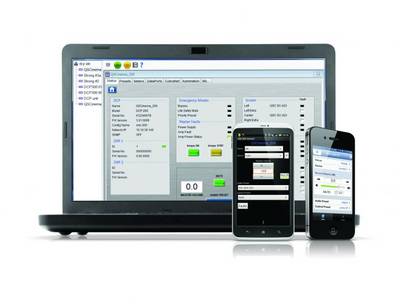 DCPNet application displayed on a laptop and smartphones