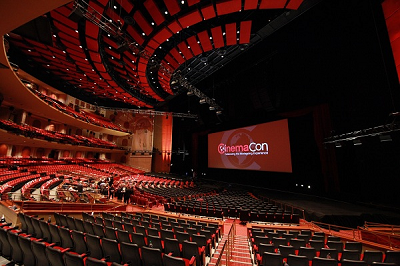 A view inside a large theater at CinemaCon