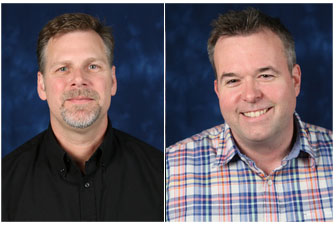 Headshots of Mike DeFreece and Frank West