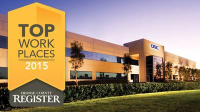 Orange County Register Top Work Places, 2015 badge
